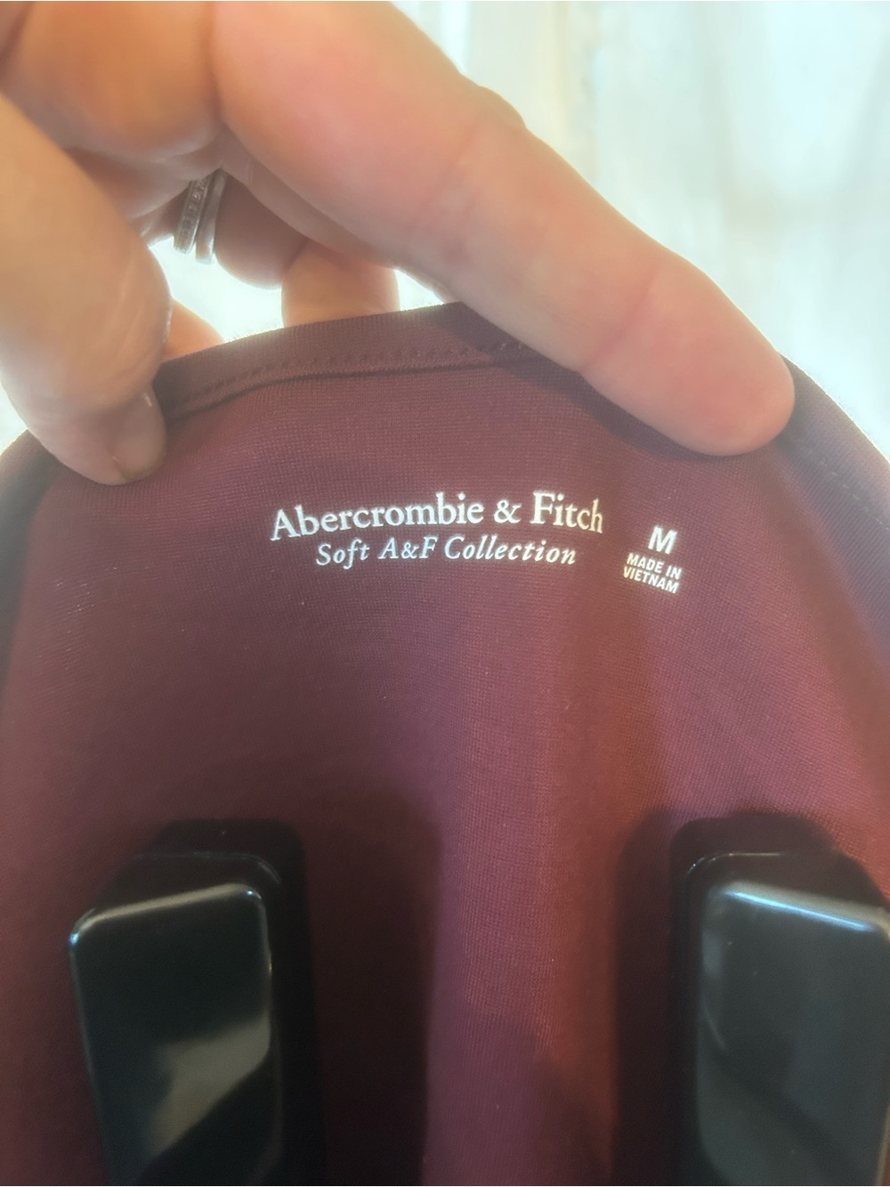 Abercrombie & Fitch Women’s Burgundy Long Sleeve Bodysuit Size Medium NWOT - Picture 2 of 4
